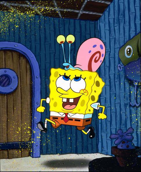 SpongeBob und seine Hausschnecke Gary.